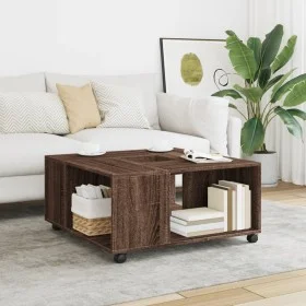 Mesa de centro madera de ingeniería marrón roble 80x80x40 cm by , Coffee table - Ref: Foro24-853179, Price: 80,49 €, Discount: %