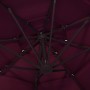 4-stöckiger Regenschirm mit burgunderroter Aluminiumstange 3x3 m von vidaXL, Sonnenschirme - Ref: Foro24-313832, Preis: 160,7...