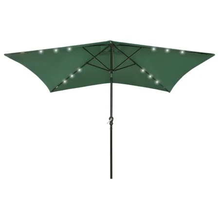Umbrella with LED and green steel pole 2x3 m by vidaXL, Umbrellas - Ref: Foro24-313786, Price: 54,76 €, Discount: %