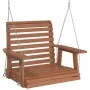 Silla columpio jardín con cadenas de metal madera abeto marrón by , Garden rockers - Ref: Foro24-4008979, Price: 124,57 €, Di...