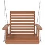 Silla columpio jardín con cadenas de metal madera abeto marrón by , Garden rockers - Ref: Foro24-4008979, Price: 124,57 €, Di...
