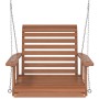 Silla columpio jardín con cadenas de metal madera abeto marrón by , Garden rockers - Ref: Foro24-4008979, Price: 127,47 €, Di...