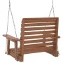 Silla columpio jardín con cadenas de metal madera abeto marrón by , Garden rockers - Ref: Foro24-4008979, Price: 124,57 €, Di...