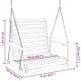 Silla columpio jardín con cadenas de metal madera abeto marrón by , Garden rockers - Ref: Foro24-4008979, Price: 124,57 €, Di...
