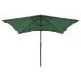 Umbrella with LED and green steel pole 2x3 m by vidaXL, Umbrellas - Ref: Foro24-313786, Price: 54,76 €, Discount: %