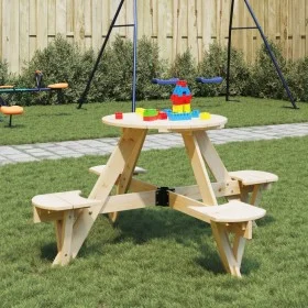 Picknicktisch für 4 Kinder mit Sonnenschirmloch aus Fichtenholz. von , Gartentische - Ref: Foro24-4008987, Preis: 91,90 €, Ra...