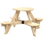 Mesa de picnic para 4 niños agujero para sombrilla madera abeto by , Garden tables - Ref: Foro24-4008987, Price: 94,27 €, Dis...
