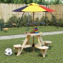 Mesa de picnic para 4 niños agujero para sombrilla madera abeto by , Garden tables - Ref: Foro24-4008987, Price: 94,27 €, Dis...