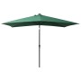 Regenschirm mit LED und grünem Stahlmast 2x3 m von vidaXL, Sonnenschirme - Ref: Foro24-313786, Preis: 55,01 €, Rabatt: %