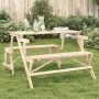 Picknicktisch mit 2-in-1-Bänken, umwandelbar aus massivem Fichtenholz. von , Gartentische - Ref: Foro24-4008991, Preis: 131,3...