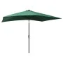 Umbrella with LED and green steel pole 2x3 m by vidaXL, Umbrellas - Ref: Foro24-313786, Price: 54,76 €, Discount: %