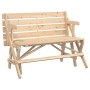 Picknicktisch mit 2-in-1-Bänken, umwandelbar aus massivem Fichtenholz. von , Gartentische - Ref: Foro24-4008991, Preis: 139,5...