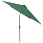 Regenschirm mit LED und grünem Stahlmast 2x3 m von vidaXL, Sonnenschirme - Ref: Foro24-313786, Preis: 55,01 €, Rabatt: %