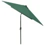 Umbrella with LED and green steel pole 2x3 m by vidaXL, Umbrellas - Ref: Foro24-313786, Price: 54,76 €, Discount: %