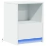 Mesita de noche con luces LED madera de ingeniería blanca de , Mesitas de noche - Ref: Foro24-852019, Precio: 40,96 €, Descue...