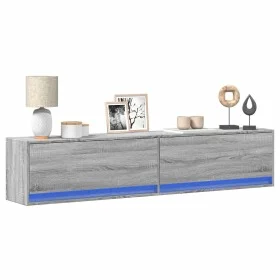 Mueble de TV de pared con LED gris Sonoma 180x31x38 cm von , TV-Möbel - Ref: Foro24-3307952, Preis: 151,18 €, Rabatt: %