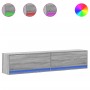 Mueble de TV de pared con LED gris Sonoma 180x31x38 cm von , TV-Möbel - Ref: Foro24-3307952, Preis: 153,55 €, Rabatt: %