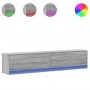 Mueble de TV de pared con LED gris Sonoma 180x31x38 cm by , TV Furniture - Ref: Foro24-3307952, Price: 151,18 €, Discount: %