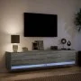 Mueble de TV de pared con LED gris Sonoma 180x31x38 cm by , TV Furniture - Ref: Foro24-3307952, Price: 151,18 €, Discount: %