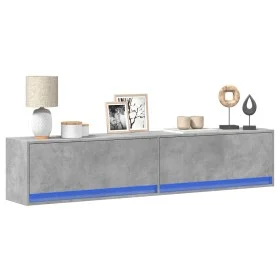 Mueble de TV de pared con LED gris hormigón 180x31x38 cm by , TV Furniture - Ref: Foro24-3307950, Price: 156,73 €, Discount: %