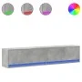 Mueble de TV de pared con LED gris hormigón 180x31x38 cm de , Muebles TV - Ref: Foro24-3307950, Precio: 157,24 €, Descuento: %