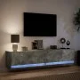 Mueble de TV de pared con LED gris hormigón 180x31x38 cm de , Muebles TV - Ref: Foro24-3307950, Precio: 157,24 €, Descuento: %