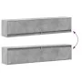 Mueble de TV de pared con LED gris hormigón 180x31x38 cm de , Muebles TV - Ref: Foro24-3307950, Precio: 157,24 €, Descuento: %