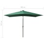 Regenschirm mit LED und grünem Stahlmast 2x3 m von vidaXL, Sonnenschirme - Ref: Foro24-313786, Preis: 55,01 €, Rabatt: %