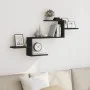 Estante de pared madera de ingeniería negro 104x15x49 cm de , Estantes y estanterías - Ref: Foro24-853201, Precio: 29,79 €, D...