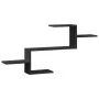 Estante de pared madera de ingeniería negro 104x15x49 cm de , Estantes y estanterías - Ref: Foro24-853201, Precio: 29,79 €, D...