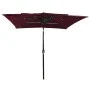 3-tier parasol with burgundy aluminum pole 2.5x2.5 m by vidaXL, Umbrellas - Ref: Foro24-313840, Price: 75,06 €, Discount: %
