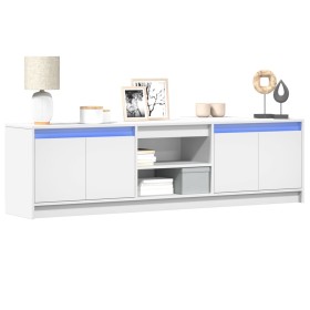 TV-Möbel mit LED-Beleuchtung aus weißem Ingenieurholz 180x34x50 cm von , TV-Möbel - Ref: Foro24-3307912, Preis: 142,62 €, Rab...