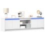 Mueble de TV con LED madera de ingeniería blanco 180x34x50 cm by , TV Furniture - Ref: Foro24-3307912, Price: 142,62 €, Disco...