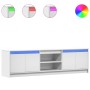 Mueble de TV con LED madera de ingeniería blanco 180x34x50 cm by , TV Furniture - Ref: Foro24-3307912, Price: 142,62 €, Disco...