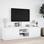 Mueble de TV con LED madera de ingeniería blanco 180x34x50 cm by , TV Furniture - Ref: Foro24-3307912, Price: 142,62 €, Disco...