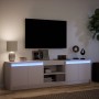 Mueble de TV con LED madera de ingeniería blanco 180x34x50 cm by , TV Furniture - Ref: Foro24-3307912, Price: 142,62 €, Disco...