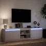 TV-Möbel mit LED-Beleuchtung aus weißem Ingenieurholz 180x34x50 cm von , TV-Möbel - Ref: Foro24-3307912, Preis: 137,65 €, Rab...