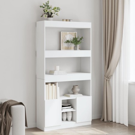 Hoher Schrank aus weißem Ingenieurholz 92x33x180 cm von , Bücherregale und Regale - Ref: Foro24-3309618, Preis: 109,95 €, Rab...