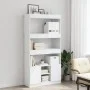 Aparador alto madera de ingeniería blanco 92x33x180 cm de , Librerías y estanterías - Ref: Foro24-3309618, Precio: 108,66 €, ...