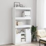 Aparador alto madera de ingeniería blanco 92x33x180 cm by , Bookcases and shelves - Ref: Foro24-3309618, Price: 109,95 €, Dis...