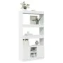 Aparador alto madera de ingeniería blanco 92x33x180 cm de , Librerías y estanterías - Ref: Foro24-3309618, Precio: 108,66 €, ...