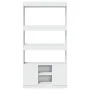 Aparador alto madera de ingeniería blanco 92x33x180 cm de , Librerías y estanterías - Ref: Foro24-3309618, Precio: 108,66 €, ...