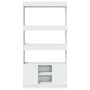 Aparador alto madera de ingeniería blanco 92x33x180 cm by , Bookcases and shelves - Ref: Foro24-3309618, Price: 109,95 €, Dis...