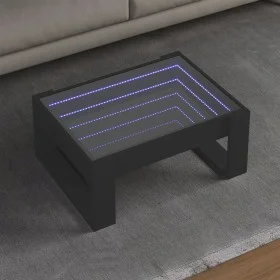 Mesa de centro con Infinity LED negro 70x53x30 cm by , Coffee table - Ref: Foro24-847631, Price: 84,02 €, Discount: %