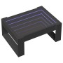 Mesa de centro con Infinity LED negro 70x53x30 cm de , Mesas de centro - Ref: Foro24-847631, Precio: 85,29 €, Descuento: %