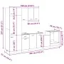 Set de muebles de cocina 7 pzas madera ingeniería roble Sonoma de , Armarios de cocina - Ref: Foro24-3307654, Precio: 496,89 ...