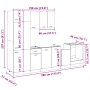 Set de muebles de cocina 7 pzas madera ingeniería roble Sonoma by , Kitchen cabinets - Ref: Foro24-3307654, Price: 497,13 €, ...