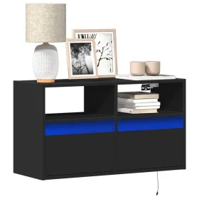 Wand-TV-Möbel mit LED-Lichtern, schwarz, 80x31x45 cm. von , TV-Möbel - Ref: Foro24-852328, Preis: 62,50 €, Rabatt: %
