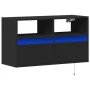 Wand-TV-Möbel mit LED-Lichtern, schwarz, 80x31x45 cm. von , TV-Möbel - Ref: Foro24-852328, Preis: 62,50 €, Rabatt: %