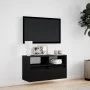 Wand-TV-Möbel mit LED-Lichtern, schwarz, 80x31x45 cm. von , TV-Möbel - Ref: Foro24-852328, Preis: 62,50 €, Rabatt: %
